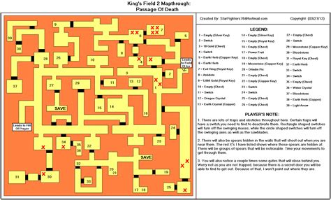 Kings Field Ii Passage Of Death Map Map For Playstation By