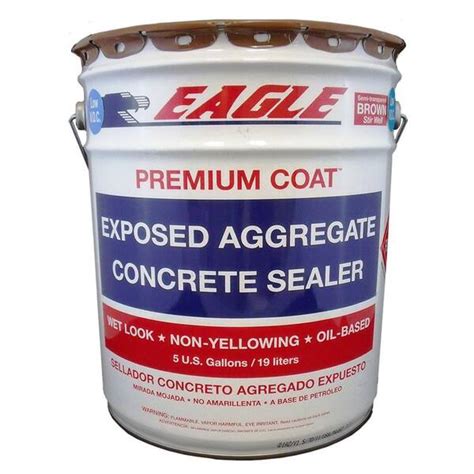 Eagle 5 Gal Brown Wet Look Solvent Based Low Voc Aggregate Concrete