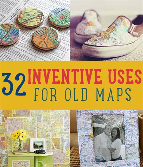 32 Inventive Uses For Old Maps Map Crafts Map Diy Projects Paper