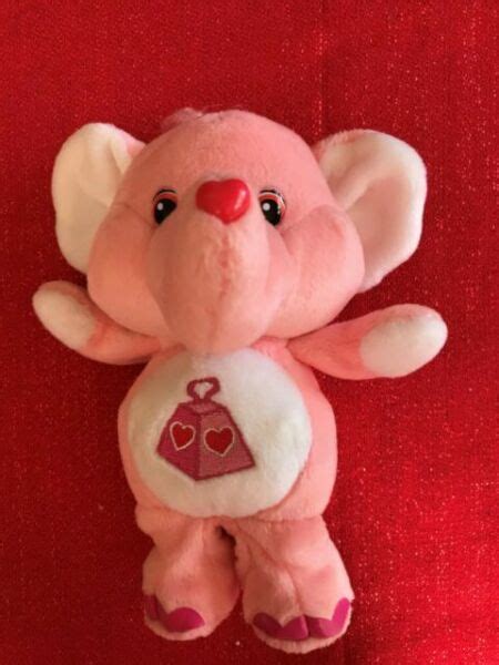 Care Bears Cousins Lotsa Heart Elephant 9 Pink Plush 2004 Love Hearts