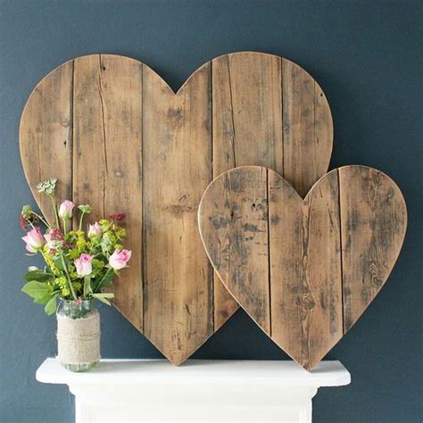 Rustic Wooden Hearts Wall Decor For The Home Pinterest Love
