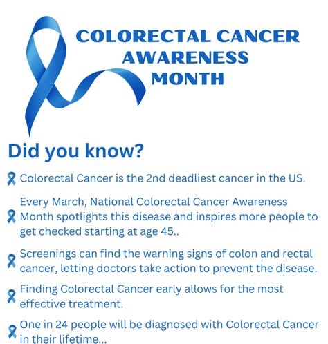 Community Health Awareness March Colorectal Awareness Month