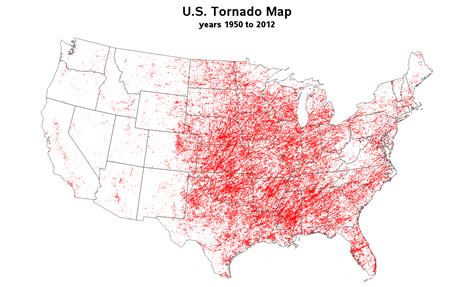 Doug Ross Journal Us Tornado Map 1950 To 2012