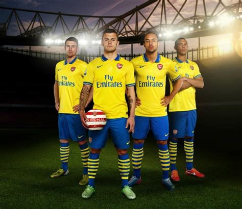 New Arsenal 201314 Away Kit Launched Yellow With Just A Soupçon Of