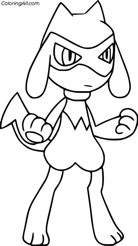 Riolu Coloring Page Coloringall