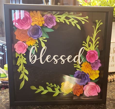 Shadow box cricut flowers in 2021 | Cricut crafts, Different kinds of