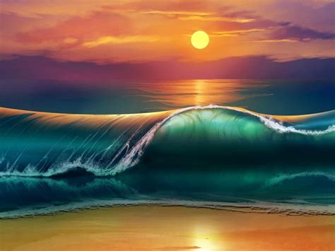 Desktop Wallpapers 4k Sunset Sea Waves Beach 4k Ultra Hd Wallpapers