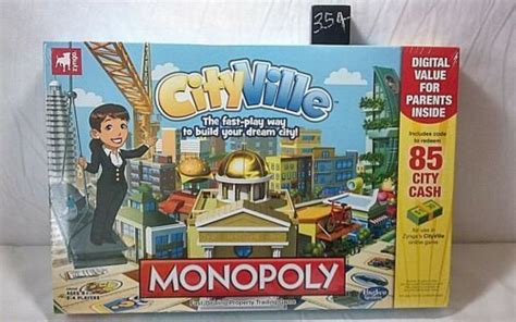 Monopoly Cityville Board Game 2012 Hasbro Zynga Ebay Game Sales