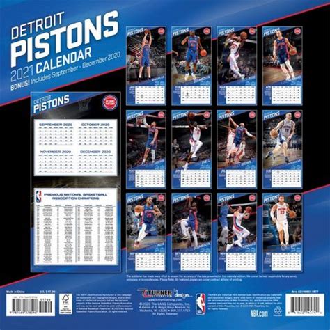 Detroit Pistons 2021 calendars | Sports-Calendars.com | Detroit pistons, Detroit, Team calendar