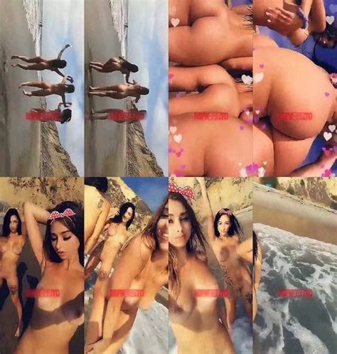 Molly Bennett Naked Trio Girls On Public Beach Snapchat Premium