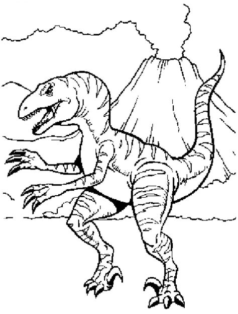 Jurassic World Raptor Coloring Pages Printable Dinosaur Coloring