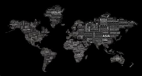 Black And White World Map Wallpapers Top Free Black And White World