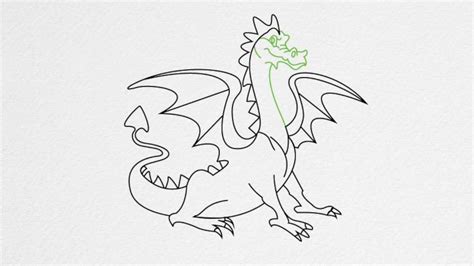 Now draw up a protruding ear, complete the shape of the head and a horn protruding from the foretop. How to draw a DRAGON step by step - YouTube