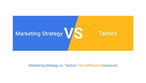 Marketing Strategy Vs Tactics The Difference Explained