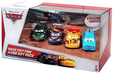 Disney Pixar Cars Multi Packs Race Day Fan 4 Car T Pack Exclusive
