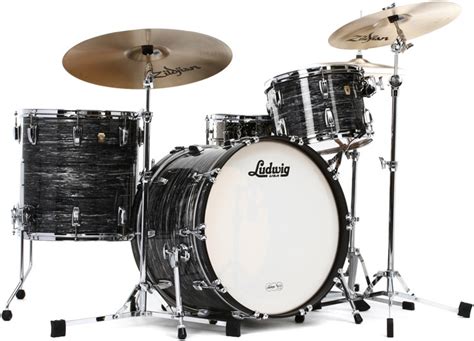 Ludwig Classic Maple Fab 22 Shell Pack Vintage Black Oyster Pearl