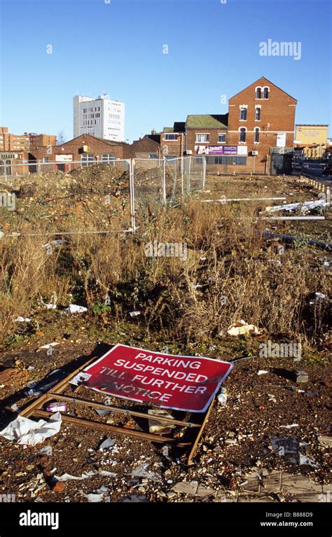 Brownfield Urban Wasteland Awaiting Development In Hanley Stoke On