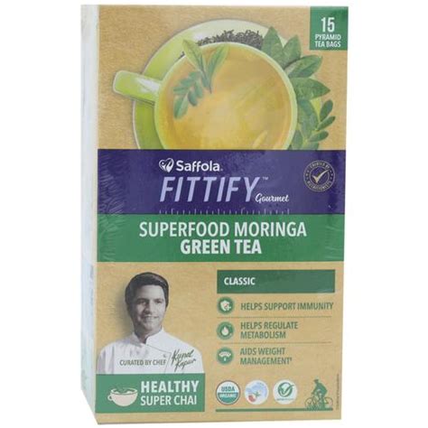 buy saffola fittify gourmet superfood moringa green tea classic online at best price of rs