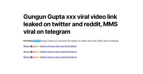 Gungun Gupta Xxx Viral Video Link Leaked On Twitter And Reddit Mms