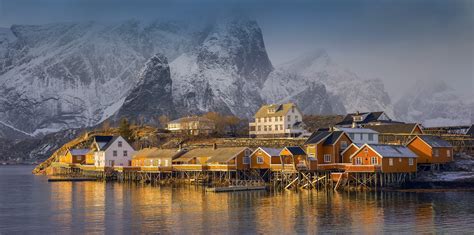 104180 Hd Wallpaper Village 4k Hamnoy Norway Sunset Water Rare