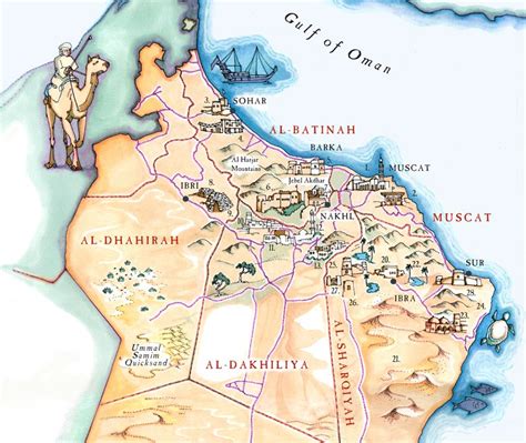 Blog Illustrated Maps Tourist Map Map Sultanate Of Oman