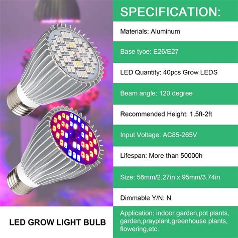 30w Full Spectrum E27 Led Grow Light Bulb Uv Ir Lamp For Indoor Plant