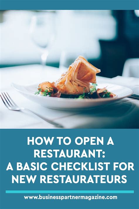 How To Open A Restaurant A Basic Checklist For New Restaurateurs Artofit