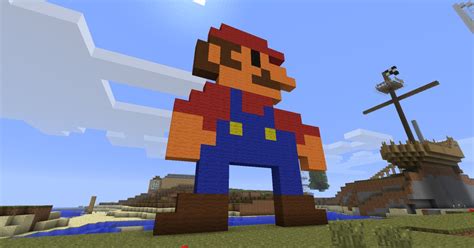 Mario Pixel Art Minecraft Map