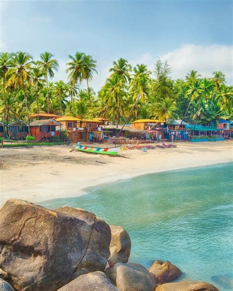 Lindia Goa Spiaggia Di Palolem Immagine Stock Immagine Di Barca