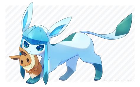 Eevee And Glaceon Pokemon Drawn By Alopias Danbooru