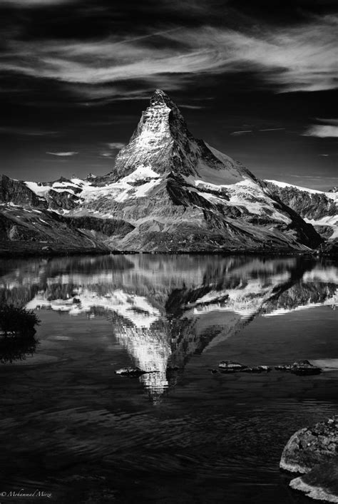 Matterhorn In Bandw Matterhorn Black And White Wall Art Scenery