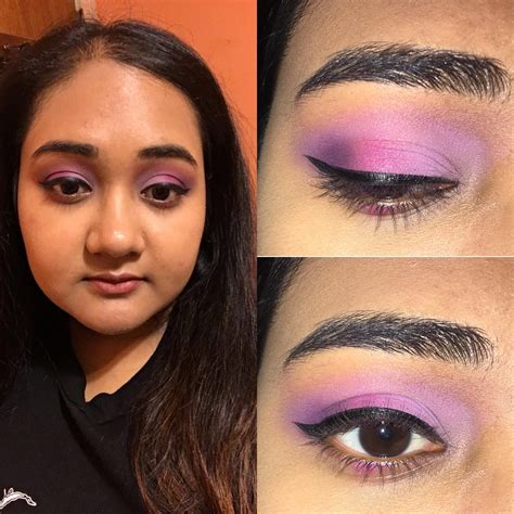 tried to do a look using purples ccw makeup beauty