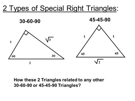 Looking at the prefix, tri maybe you'll learn the answer from us in these tutorials! Special Right Triangles 30 60 90 Answers - slideshare