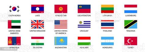 National Flags Of The World World Flag Set Stock Illustration