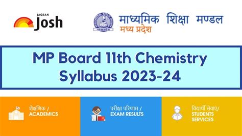Mp Board 11th Chemistry Syllabus 2023 24 Download Mpbse Class 11