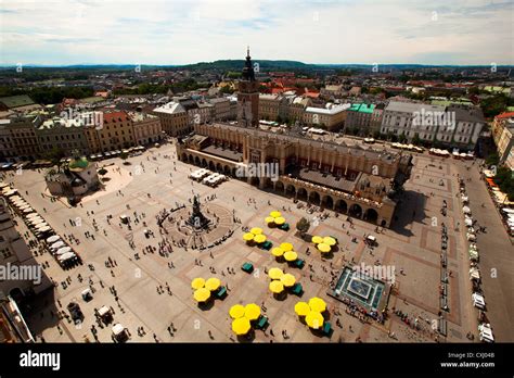 View Of The Main Square Polish Rynek Główny W Krakowie Is The Main