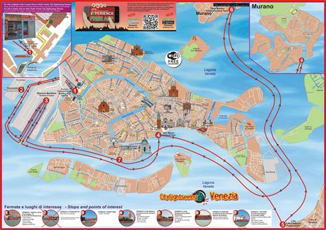City Sightseeing Venice Map Venice Italy Sightseeing Map Italy