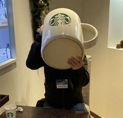 Giant House Sized Starbucks Mug Appears In Tokyo So Mr Sato Grabs