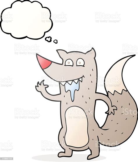 Thought Bubble Cartoon Hungry Wolf Stock Illustration Download Image