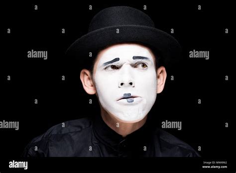 Mime Male Artist White Makeup Stock Photos And Mime Male Artist White