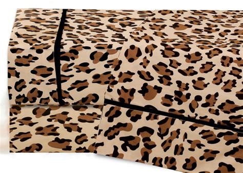 Full Leopard Print Cotton Sheet Set Silk Sheets Percale Sheets Flat