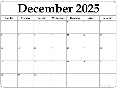 December 2025 Calendar Free Printable Calendar