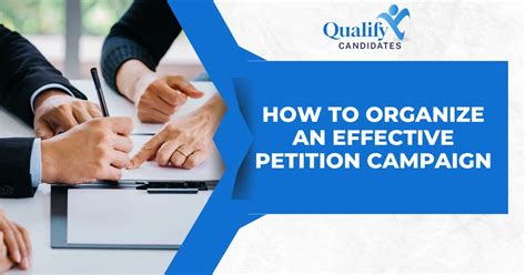 How To Organize An Effective Petition Campaign
