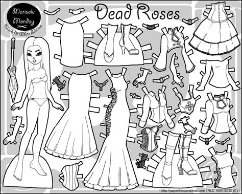 Paper Doll Coloring Pages To Download And Print For Free