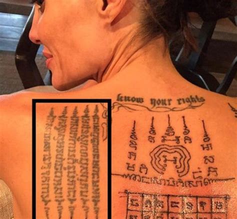Angelina Jolie Back Tattoo Meaning