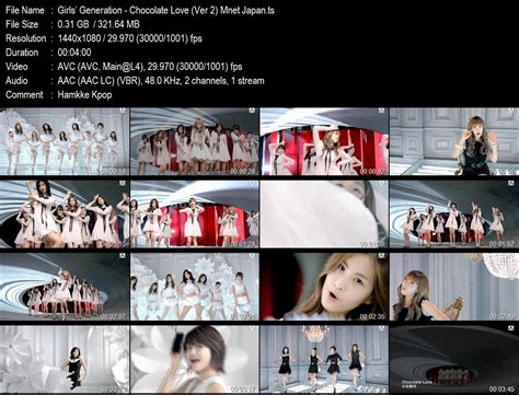 Girls’ Generation Chocolate Love Ver 2 Mnet Japan Ts Hamkke K Pop