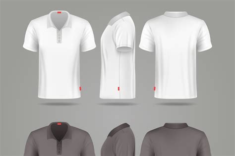 Browse our collar shirt images, graphics, and designs from +79.322 free vectors graphics. White black mens polo t-shirt front back and side views By ...