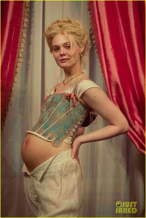 elle fanning bares pregnant belly in first image from the great season two photo 4523885