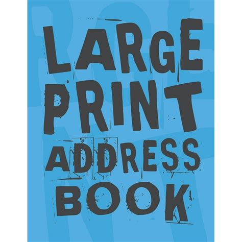 Large Print Address Book Plenty Of Space Jumbo 85x11 Great For