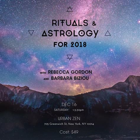 Rituals And Astrology For 2018 With Rebecca Gordon And Barbara Biziou — Rebecca Gordon Astrology